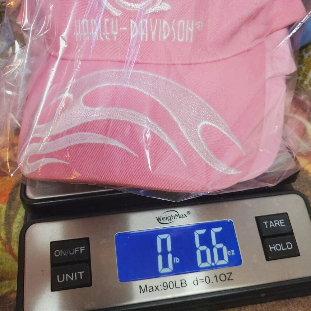 Lot Of 2 Caps Harley Davidson Hot Pink Flame Cap, Rhinestone Skull Cap Both NWOT